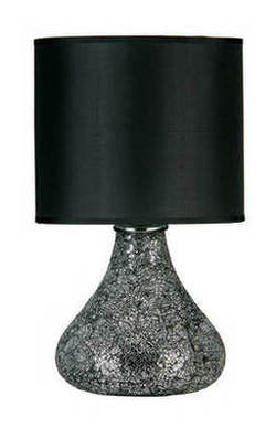 Opulence Mosaic Base Table Lamp with Black Shade.